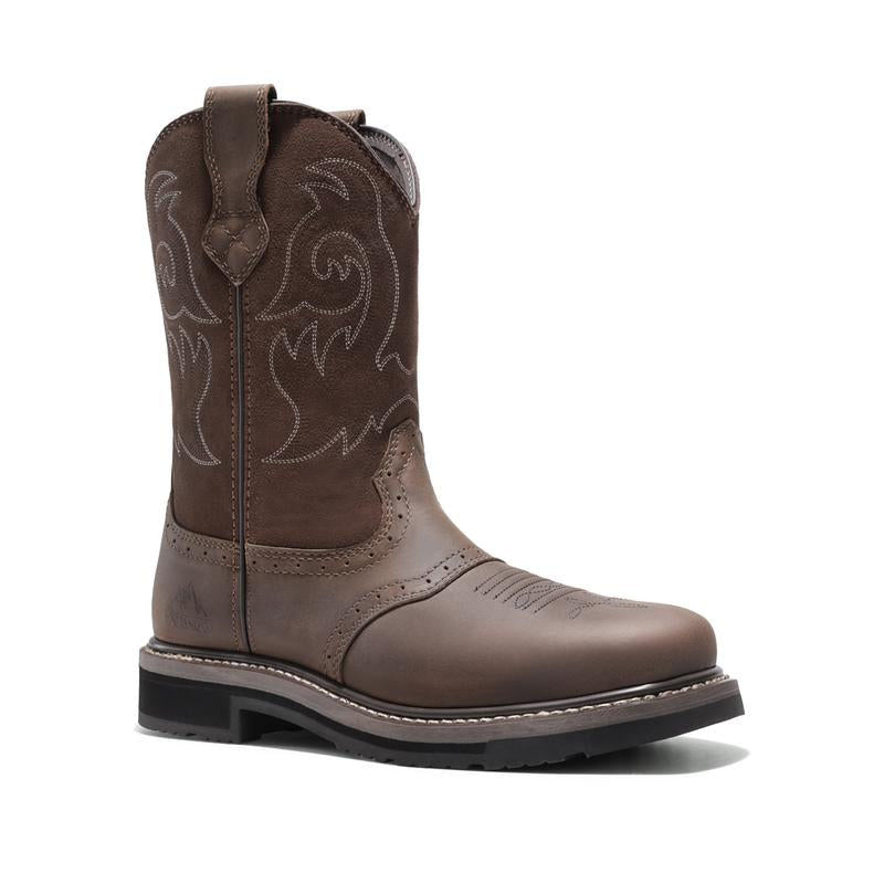 Western Square Toe Leather Work Boots