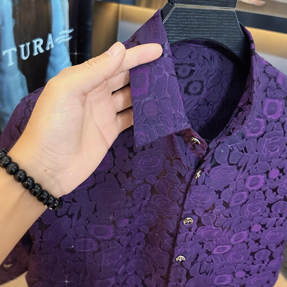 Glossy Floral Flow Shirt