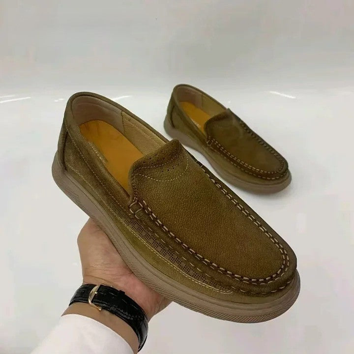 Casual Fashion Soft Sole Retro Cowhide Loafers