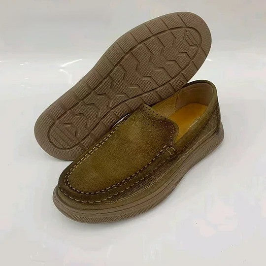 Casual Fashion Soft Sole Retro Cowhide Loafers