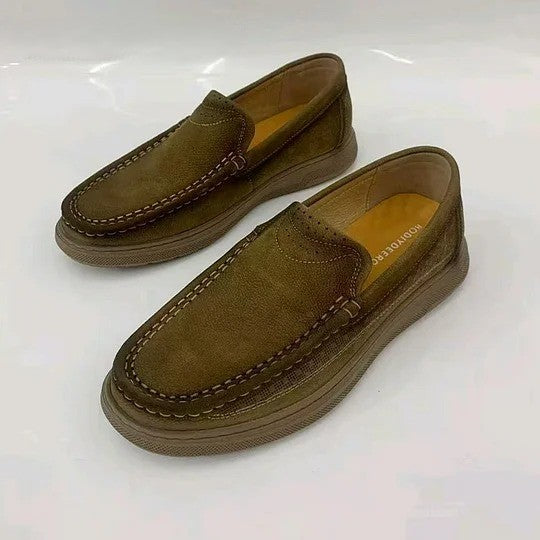 Casual Fashion Soft Sole Retro Cowhide Loafers