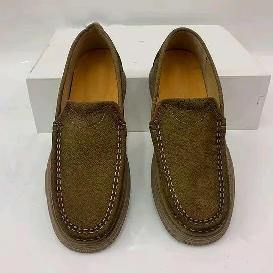 Casual Fashion Soft Sole Retro Cowhide Loafers
