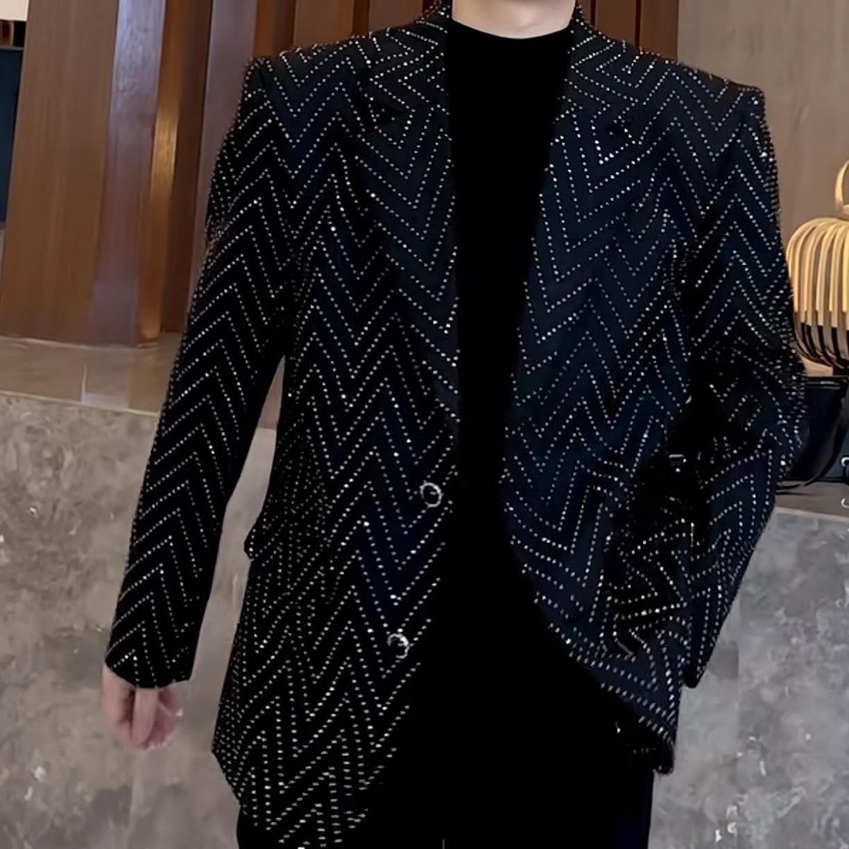 Men’s Korean-Style Starry Print Casual All-Match Jacket