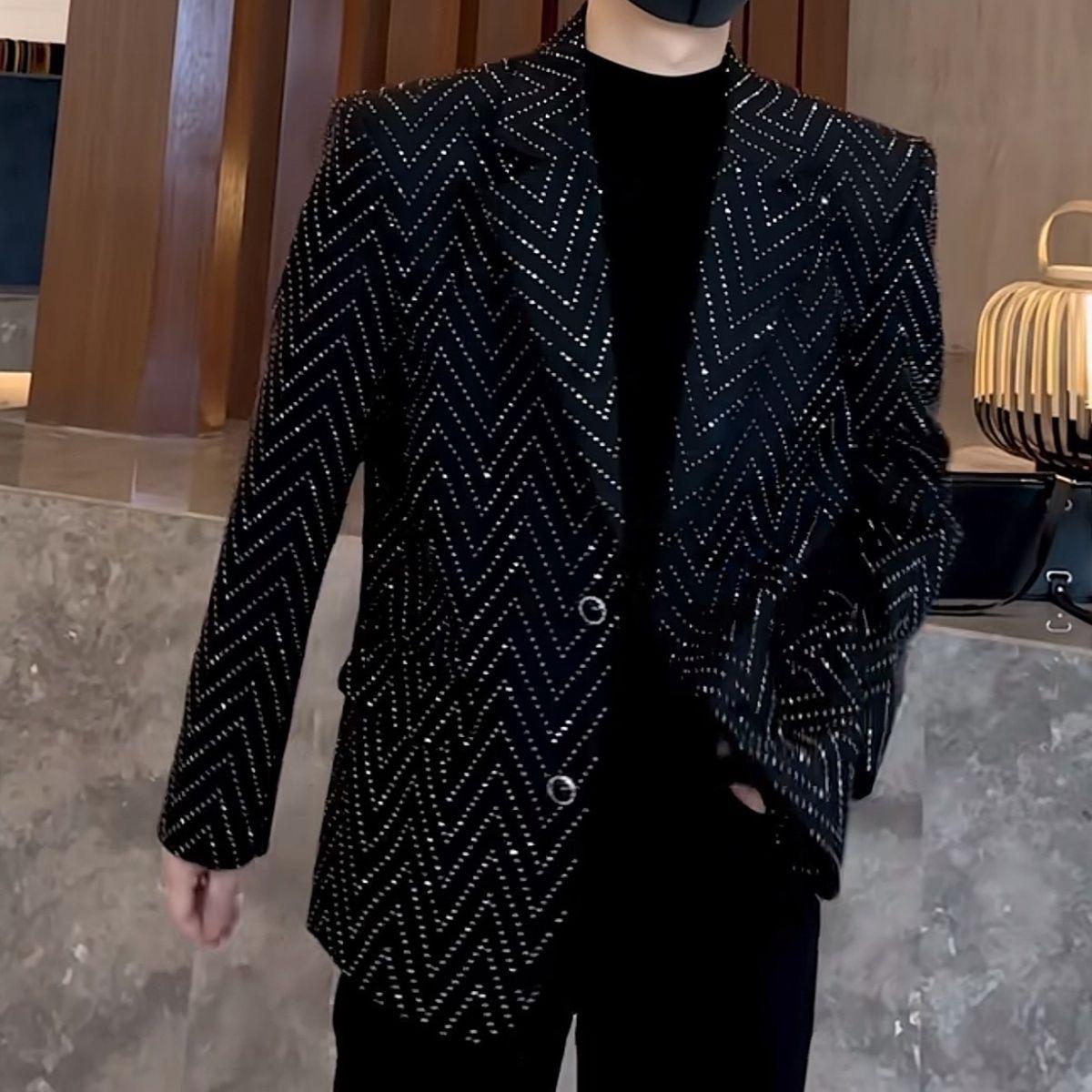 Men’s Korean-Style Starry Print Casual All-Match Jacket