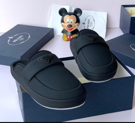 Cloud Mule Slip-On Slide Black