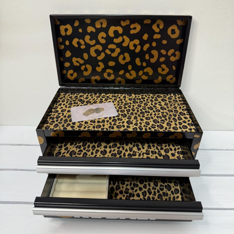 Cheetah Print Jewelry Or Makeup Toolbox