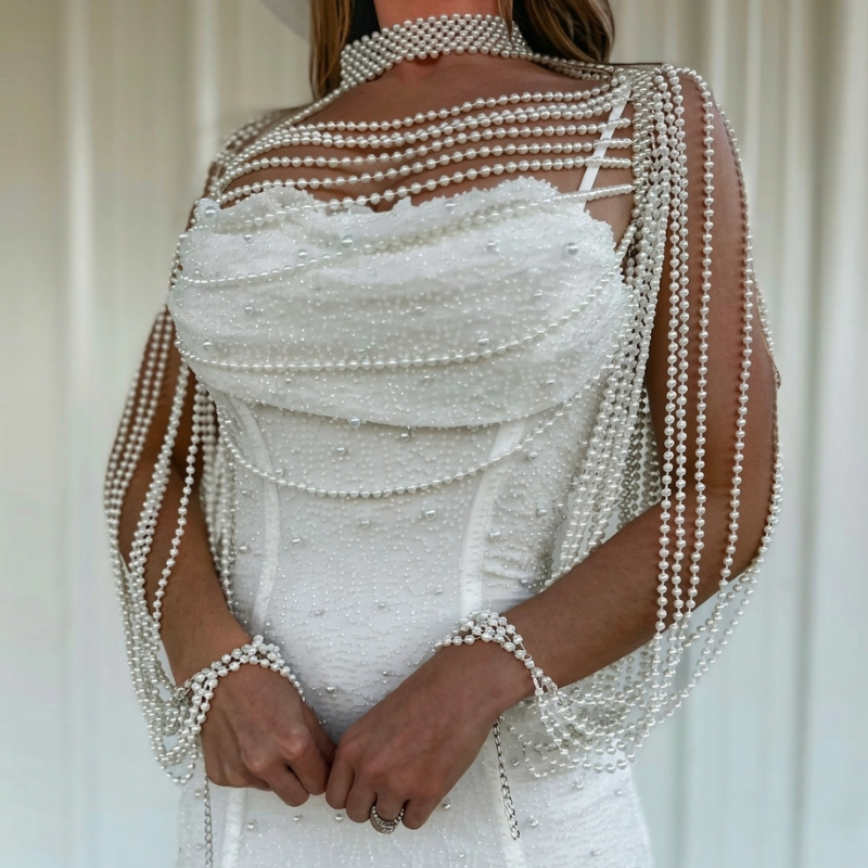 Cover Me In Pearls Body Chain