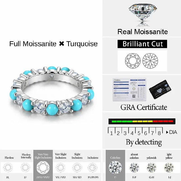 Women's 3mm Moissanite Eternity Promise Ring