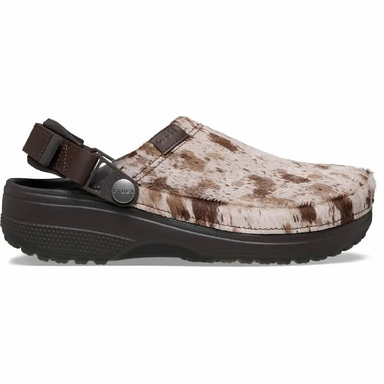 Adult Crafted Pony Hair Animal Print Clogs