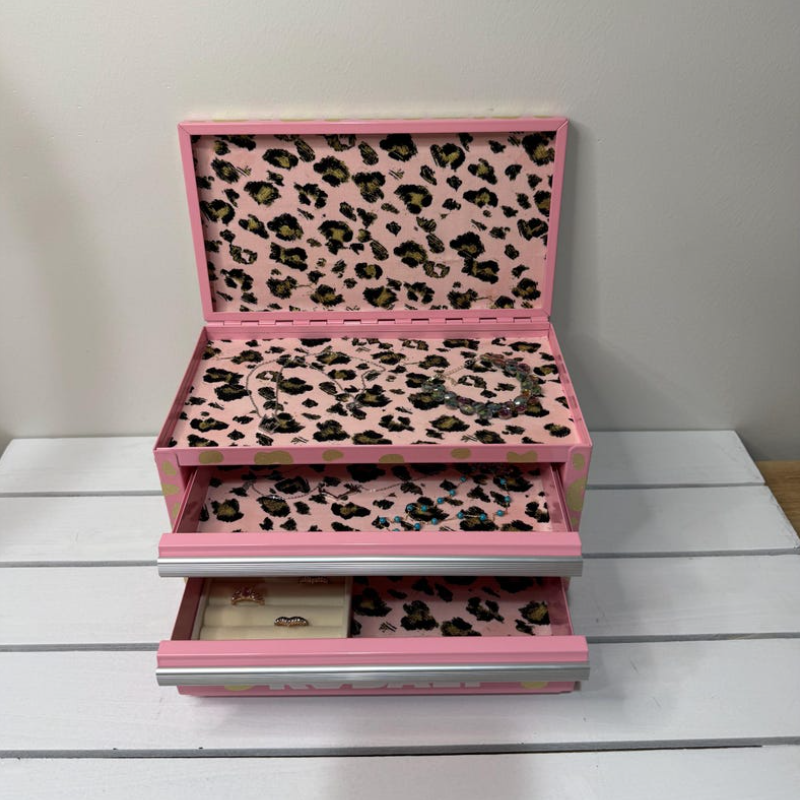 Cheetah Print Jewelry Or Makeup Toolbox
