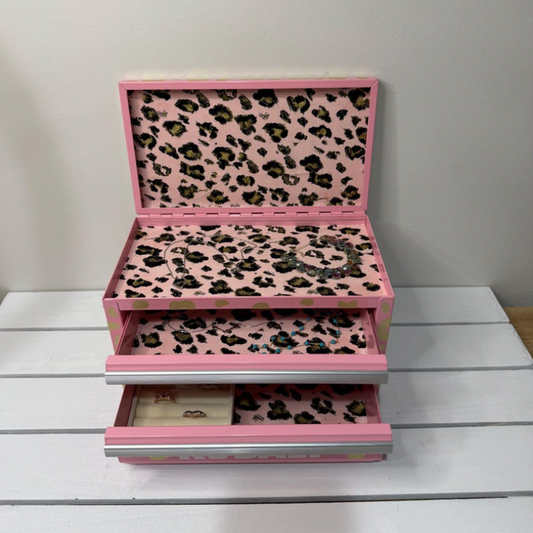 Cheetah Print Jewelry Or Makeup Toolbox