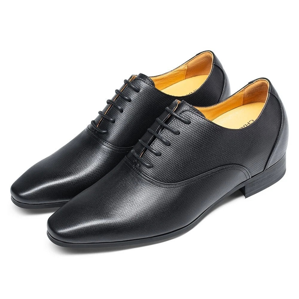 Men's New Square Toe Black Dress Shoes