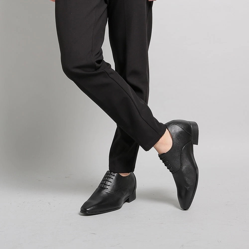 Men's New Square Toe Black Dress Shoes